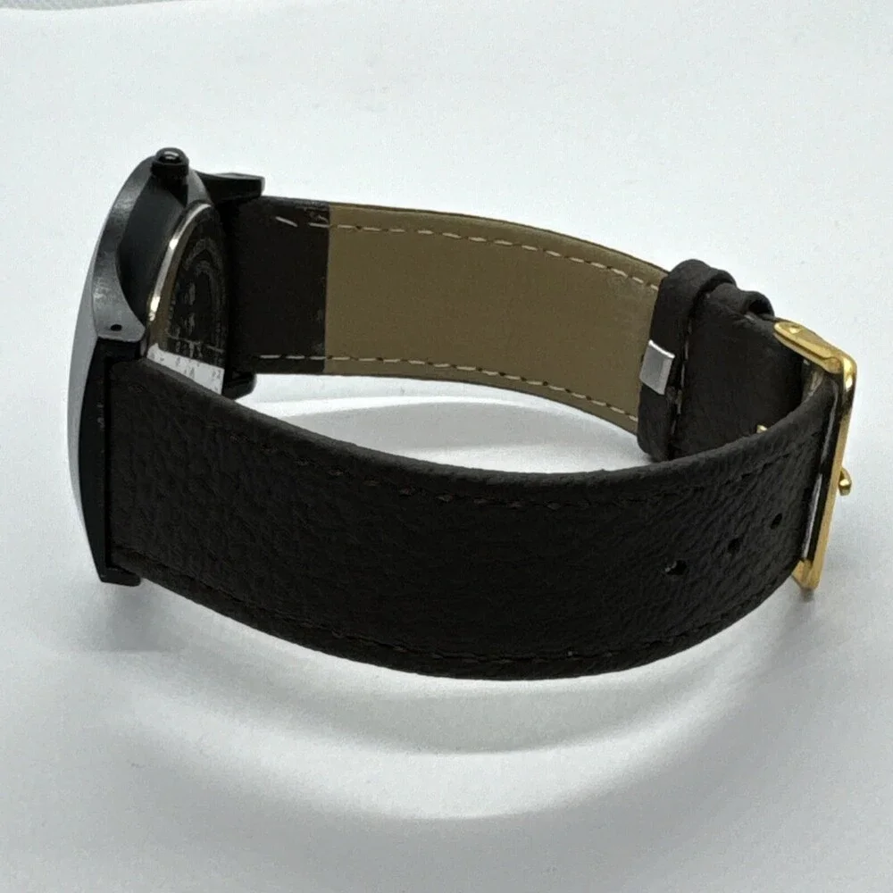 Skagen 805XLTBB Men's Brown Leather Strap Analog Dial Quartz Wrist Watch AEA289